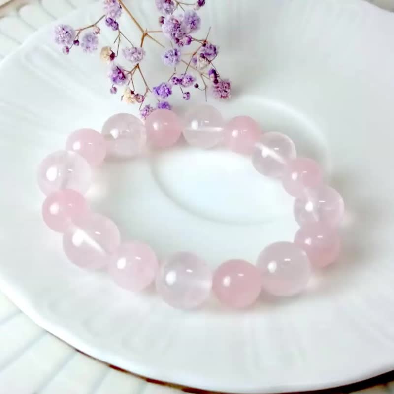 Christmas ornaments Christmas gift box | Bracelet bead string design pink crystal/colorful and cute two-color - สร้อยข้อมือ - คริสตัล สึชมพู