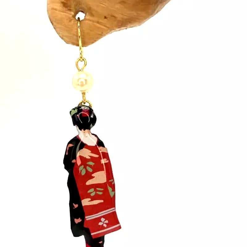 舞妓さん-kozumi- - 耳環/耳夾 - 樹脂 