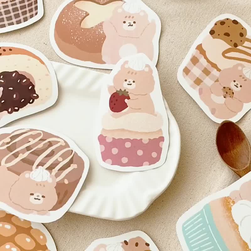 Butter Mouse Big Sticker Seven Generations/10 Patterns/Waterproof Sticker - สติกเกอร์ - กระดาษ หลากหลายสี