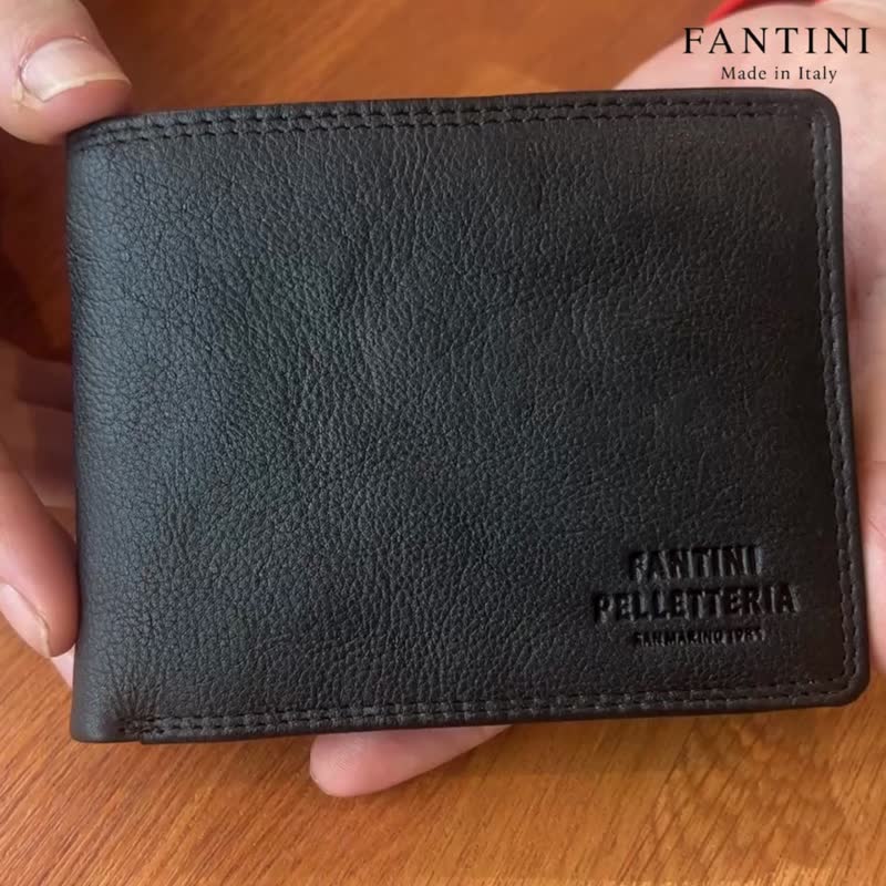 Leather wallet large with coin pocket San Marino - กระเป๋าสตางค์ - หนังแท้ 