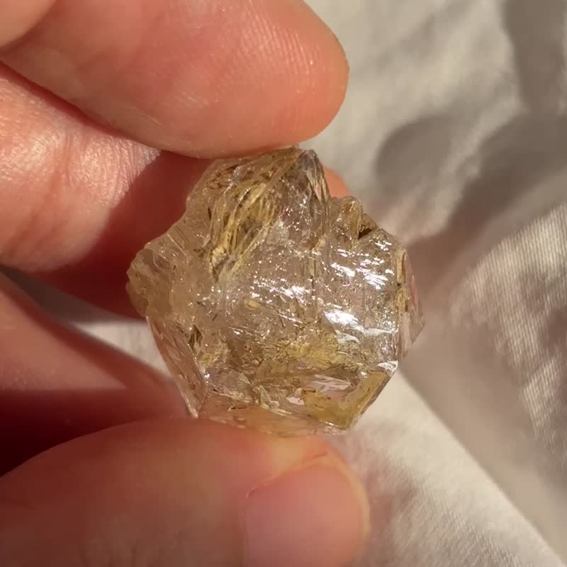 迷你 黃泥骸骨 黃泥 多尖 骨干 閃靈鑽 水晶 天然礦物晶 礦石標本 - 擺飾/家飾品 - 水晶 金色
