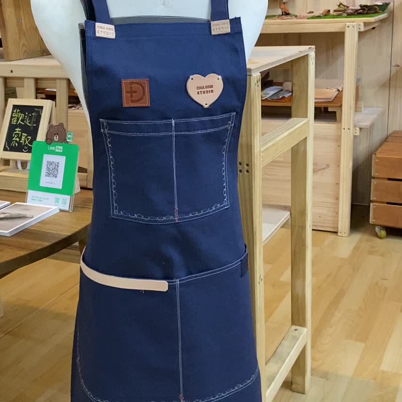 Xinxin Blue Angel Work Clothes/Aprons/Handmade Clothes/Gifts - อื่นๆ - ผ้าฝ้าย/ผ้าลินิน 