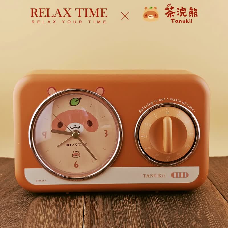 RELAX TIME 茶浣熊聯名 l 美味時光機 浣熊款 (RT-122C-01) - 時鐘/鬧鐘 - 塑膠 咖啡色