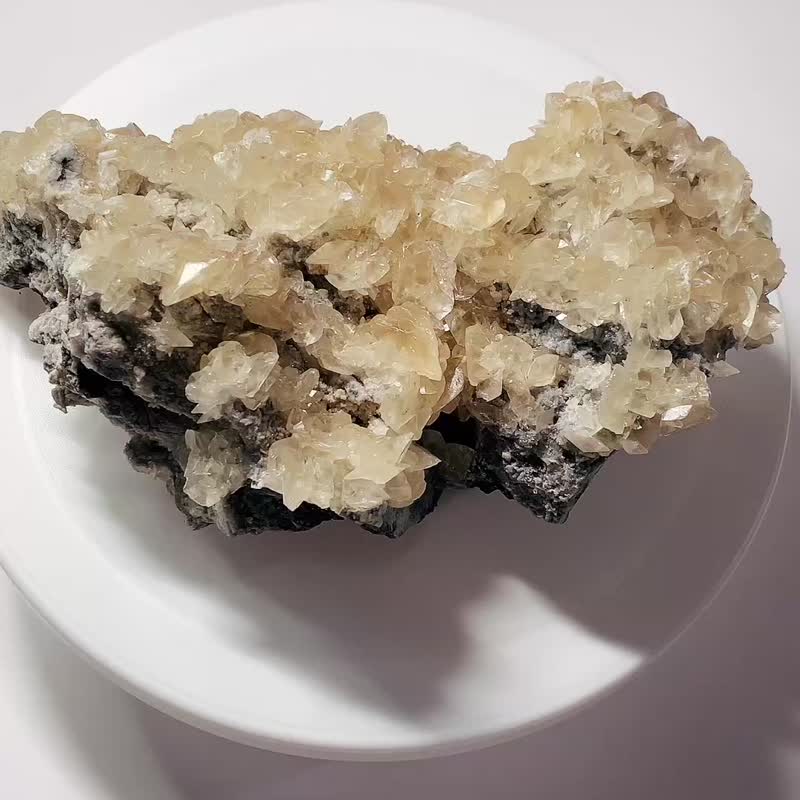 Crystal Corner 隅石丨黃方解石花型晶簇245丨淨化丨療癒水晶法寶 - 擺飾/家飾品 - 水晶 