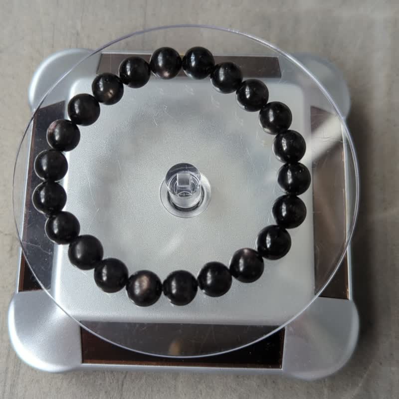 Jinyunshi natural crystal bracelet [9mm] - สร้อยข้อมือ - คริสตัล สีดำ