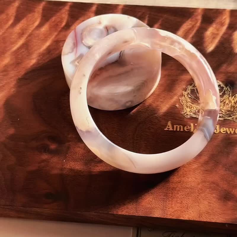 滿樹爛漫丨櫻花瑪瑙手鐲丨水晶靈氣能量噴霧丨彌雅原創設計BC76 - 手鍊/手環 - 水晶 粉紅色