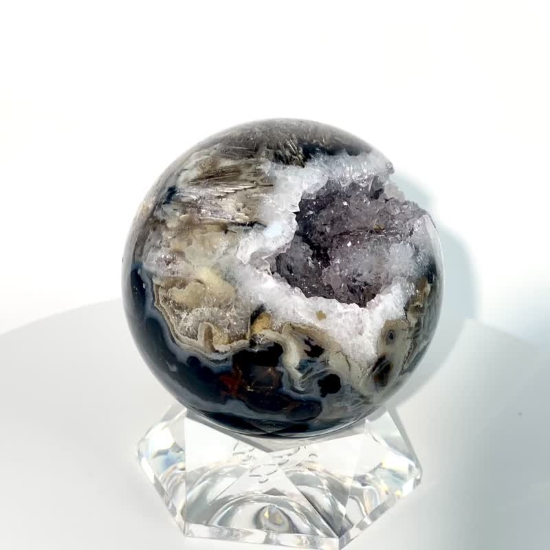 Agate wishing crystal ball 130585 - Items for Display - Crystal Multicolor