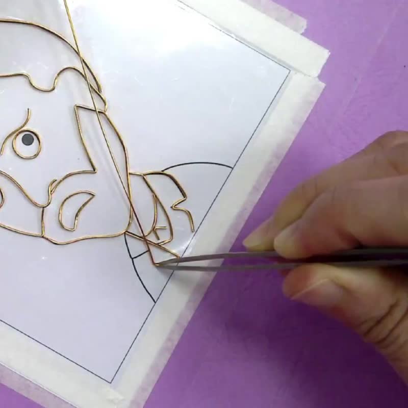 【掐絲琺瑯】名畫 × Q版自畫創作體驗_景泰藍工藝改良版 - 金工/飾品 - 琺瑯 