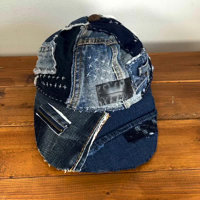 Upcycled Genuine LV Patchwork Hat