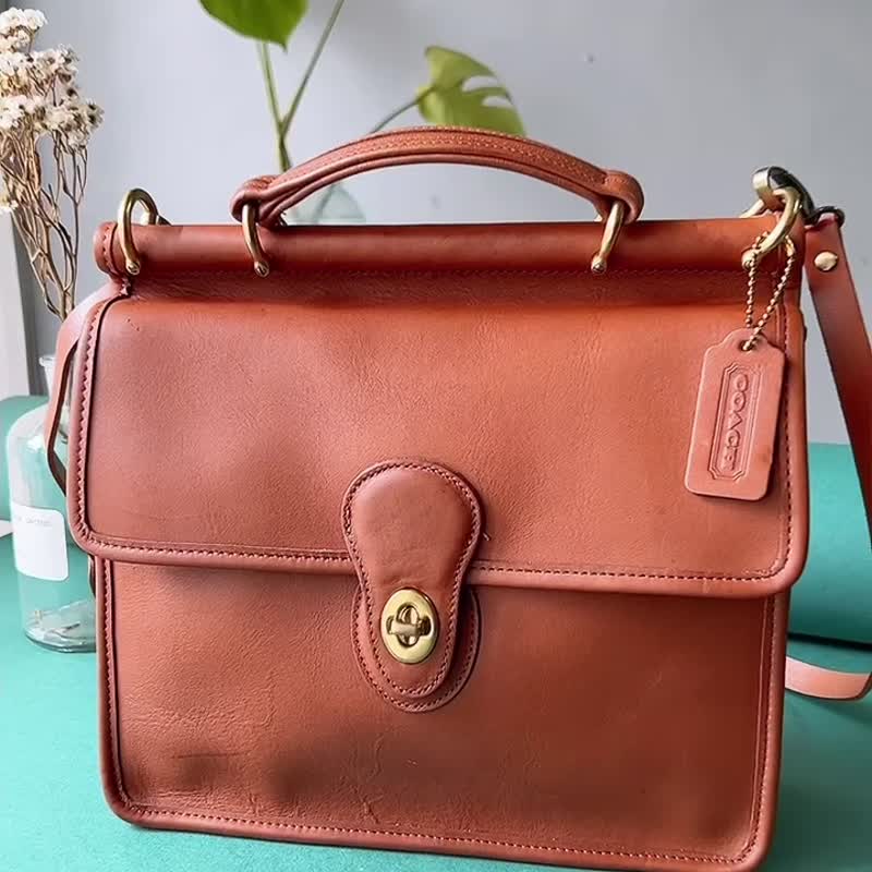 希少❗️OLDCOACH ウィリス　キャメル　ハンドバッグ　ヴィンテージ 卍 OLDCOACH ウィリス キャメル ハンドバッグ ヴィンテージ