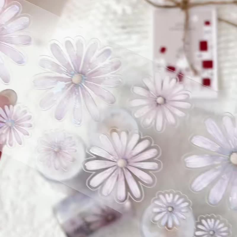 Sunlit Daisy PET Tape - 紙膠帶/和紙/PET - 其他材質 