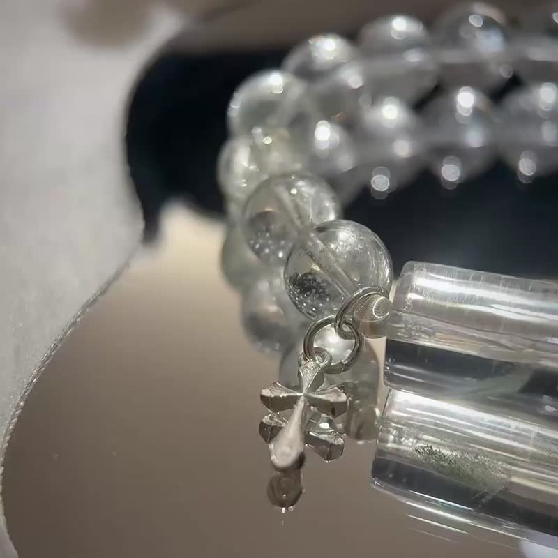 星光綠幽靈滿天星綠幽靈設計款手鏈 - 手鍊/手環 - 水晶 綠色
