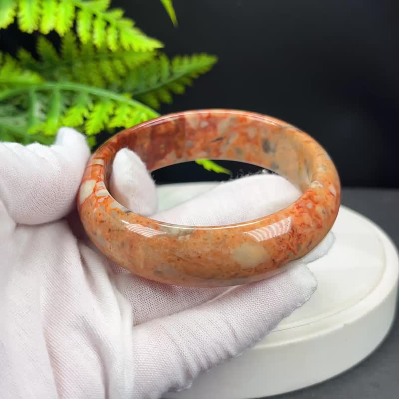 メキシカンクレイジーアゲートブレスレット 62MM 高品質な磁器のような