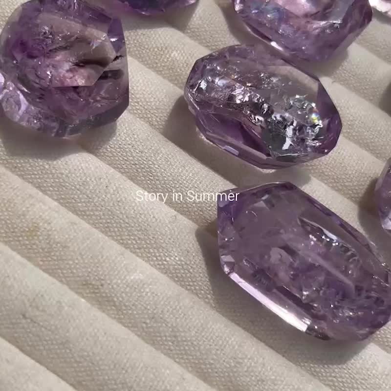 華光-藏晶閣 | 珠寶級---紫水晶| 彩虹水晶隨形 Amethyst | - 手鍊/手環 - 水晶 