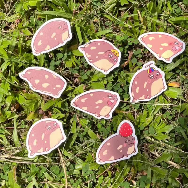 MaFi Meihui-Wenchuang Cute Mantou Frog Waterproof Sticker - Stickers - Waterproof Material Multicolor