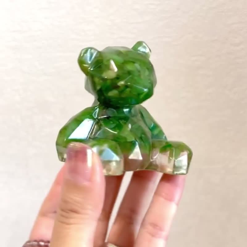 |Green Aventurine Glue Bear|Super cute collection/photo of one thing - Items for Display - Crystal Green