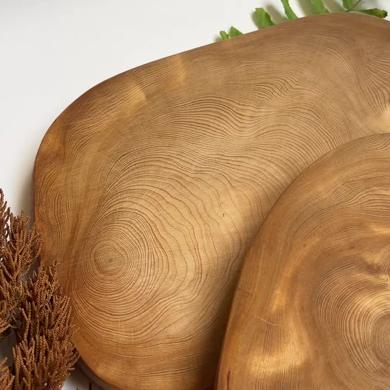 台灣黃檜根瘤重油年輪紋杯墊-手作溫度/永久散發木質芬芳 - 杯墊 - 木頭 