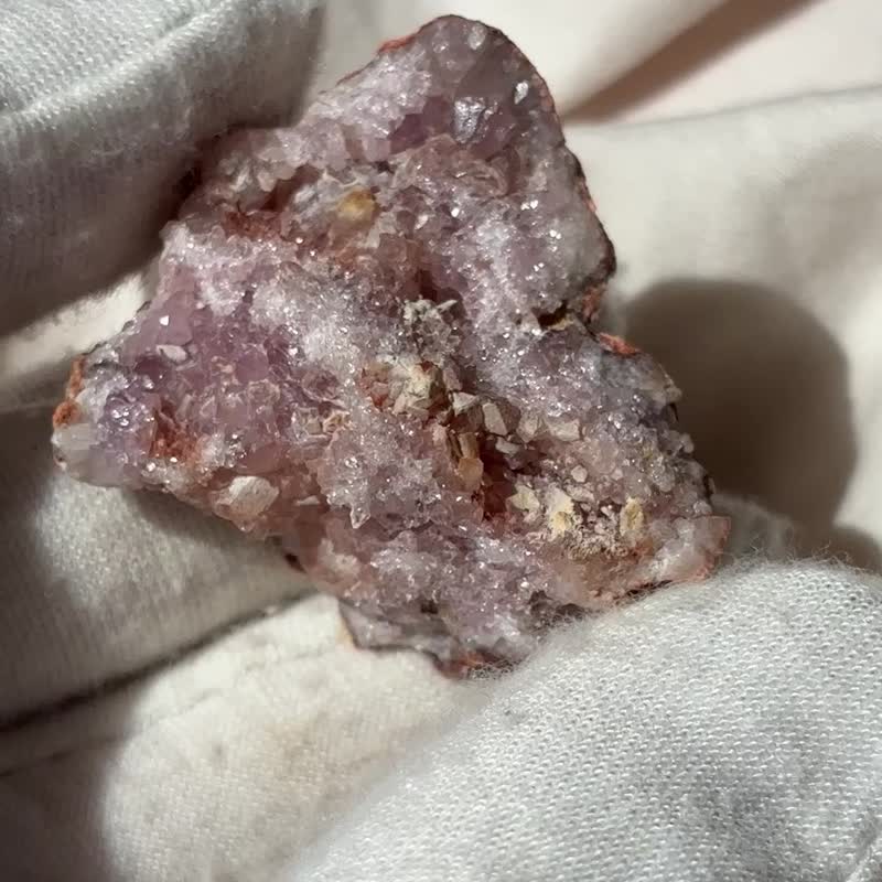 阿根廷 迷你 粉紫水晶 礦標 粉紅色水晶洞 紫晶 晶簇 天然原石 - 擺飾/家飾品 - 水晶 粉紅色