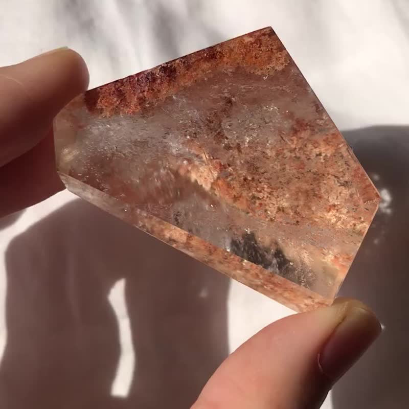 白幽靈 橙幽靈 花幽靈水晶 隨型 手把玩 天然原石 水晶原礦 天然 - 擺飾/家飾品 - 水晶 橘色