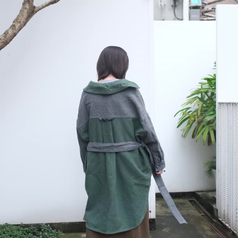 Weixia Special Offer/ Chitose Tea/ Warm Woolen Jacket/ - Women's Casual & Functional Jackets - Other Materials Green