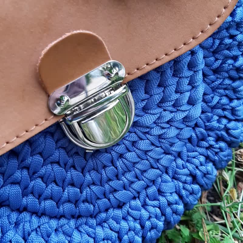 Women's handmade crossbody shoulder bag casual cord and event bag - Handbags & Totes - Thread Blue