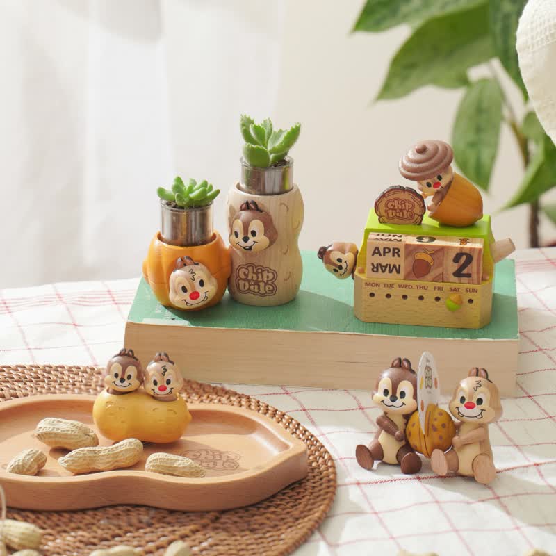 【奇奇蒂蒂】磁鐵 置物盤 萬年曆 植栽盆器 迪士尼 Disney - 擺飾/家飾品 - 木頭 多色