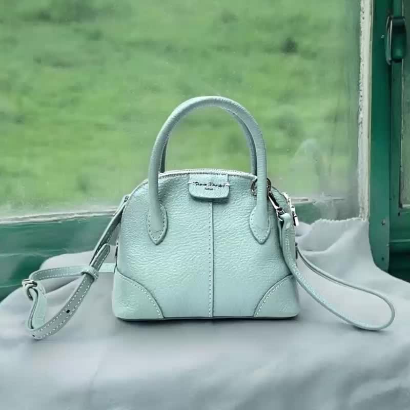 Tosca | shell Bag Ocean - 卡套 斜孭包 手袋 手提袋 側背包- 綠 - 側背包/斜背包 - 真皮 