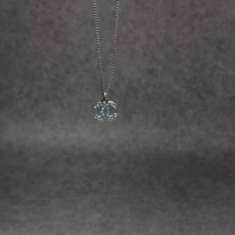 【 日本直送　名牌中古包 】CHANEL シャネル ネックレス シルバー ココマーク ストーン vintage ヴィンテージ オールド sd7rmx - 項鍊 - 其他材質 銀色
