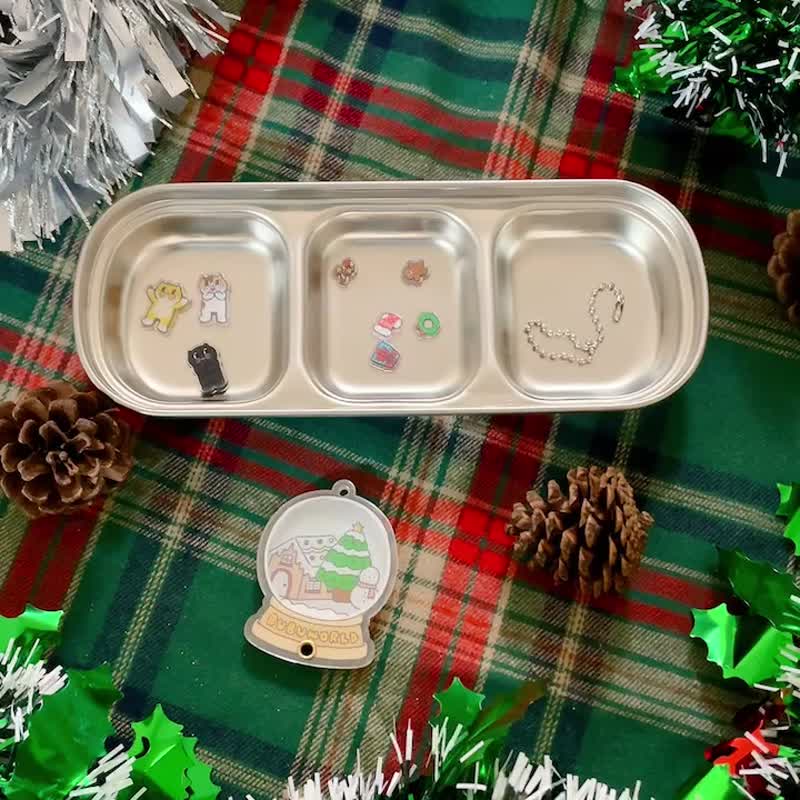 【聖誕禮物】Bubuworld 自選DIY貓咪水晶球搖搖鑰匙圈 - 鑰匙圈/鑰匙包 - 塑膠 