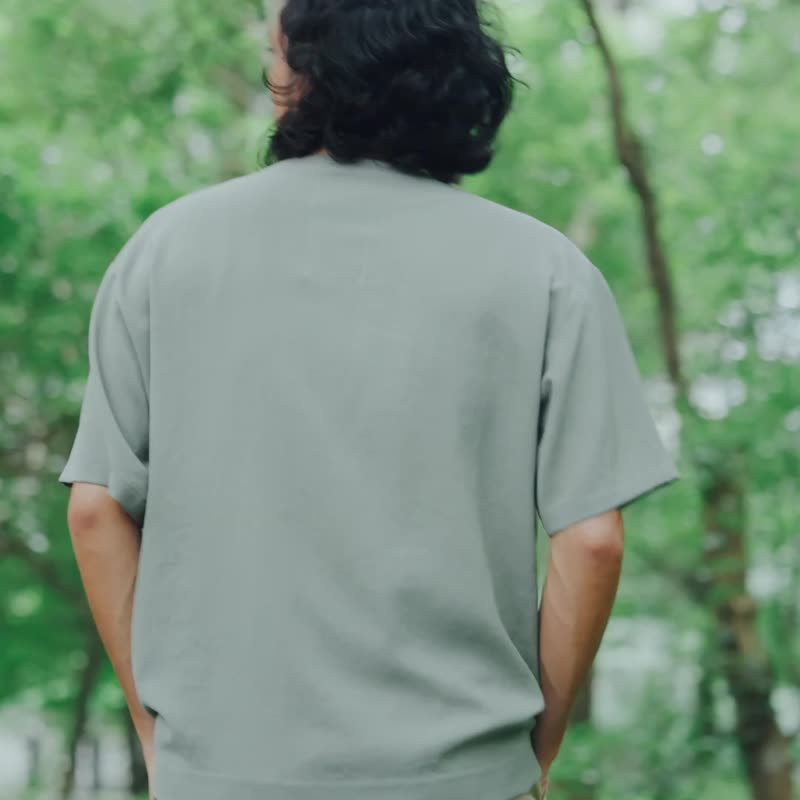 類亞麻上衣 - 男 T 恤 - 聚酯纖維 