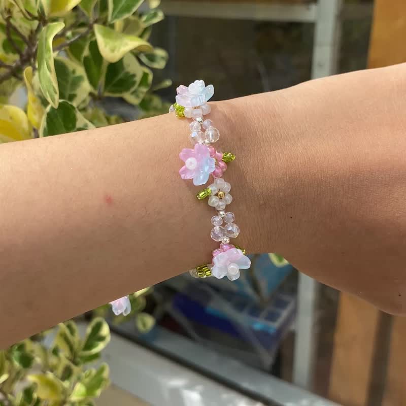 flower bracelet - 腳鍊/腳環 - 其他材質 多色