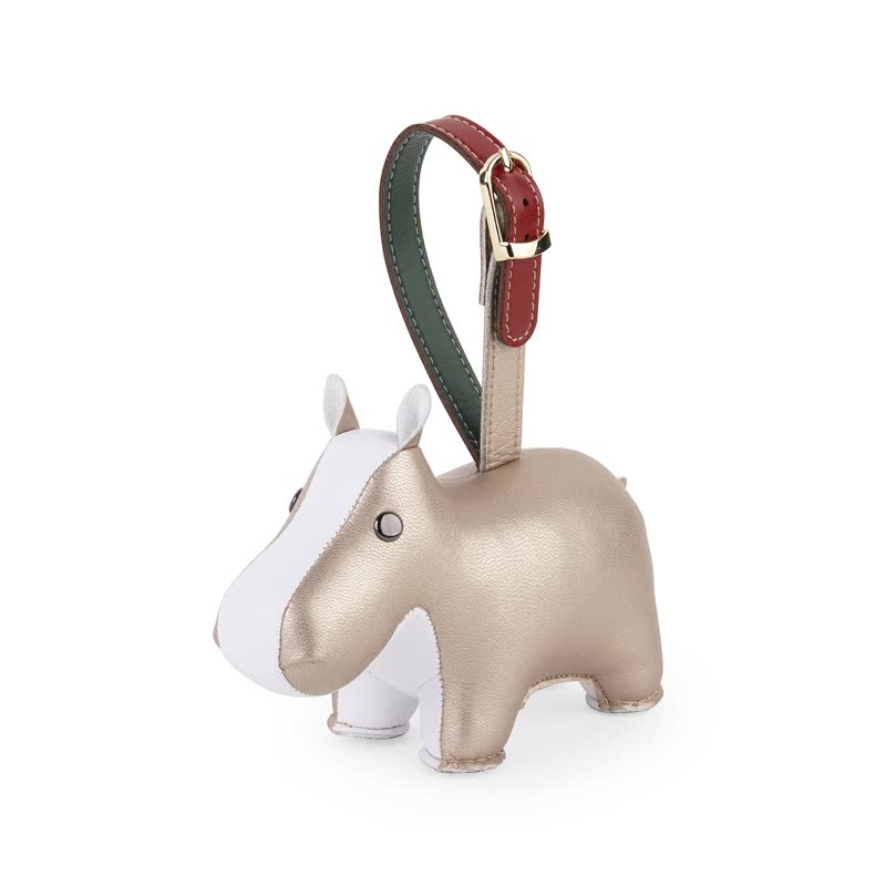 【聖誕吊飾】聖誕禮  聖誕樹裝飾 生日禮物 | 經典河馬 皮革掛飾 - 吊飾 - 人造皮革 多色