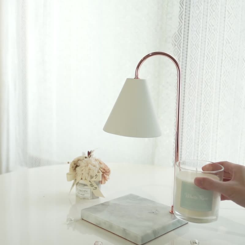 Amendlucent Marble Adjustable Candle Warmer Lamp