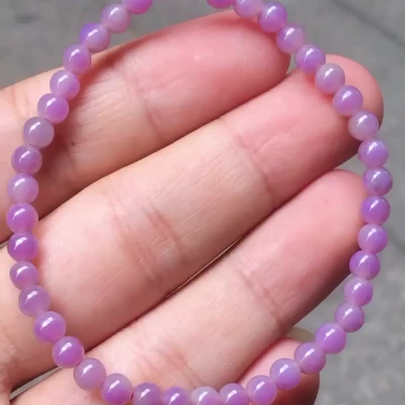 Ice Jade Natural Jade A Jade Bead Chain Bracelet Necklace • Ice Plum Jade Bracelet - Bracelets - Jade Pink