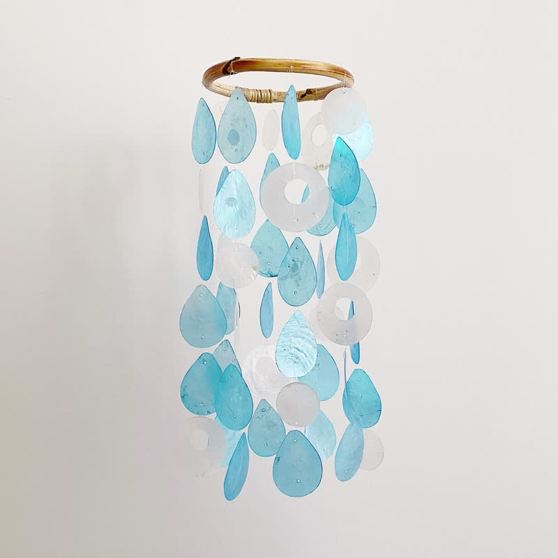 DIY-KIT | Dutch fountain-Raindrop Donut-Blue| Shell Wind Chime Mobile | #0-422 - 其他 - 貝殼 藍色