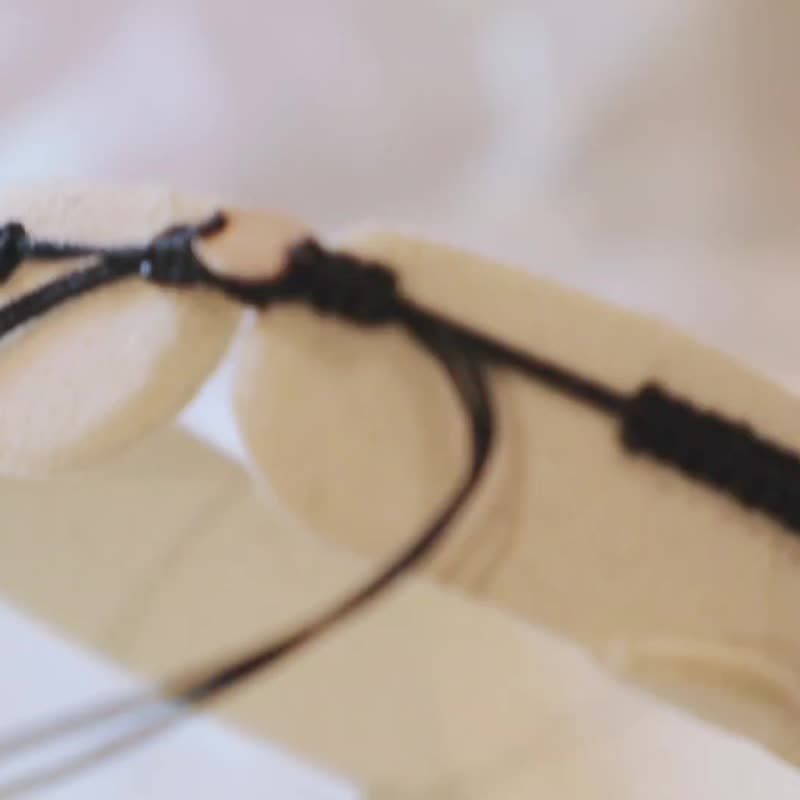 925純銀BFF Infinity -全手工編織幸運手繩。黑色。可自由調節 - 手鍊/手鐲 - 純銀 黑色