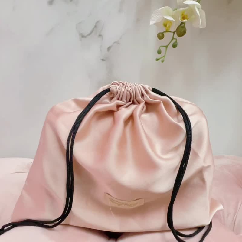 浪漫印花側揹袋 - 側背包/斜背包 - 其他材質 粉紅色