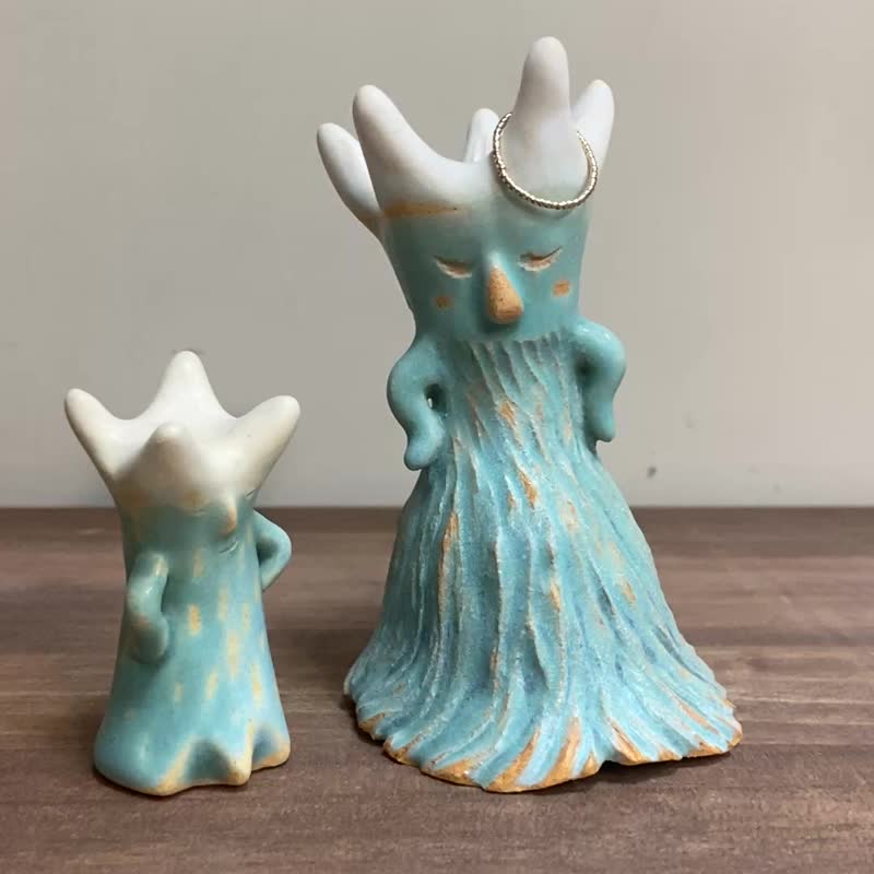 樹人首飾架/擺飾/人像 - 擺飾/家飾品 - 陶 藍色