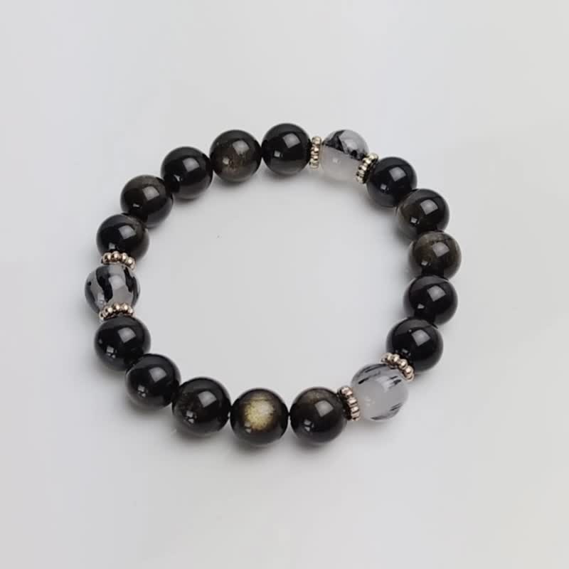 設計師經典系列 | 黑曜石手鍊 | 黑曜魅力 - 手鍊/手環 - 玉石 黑色