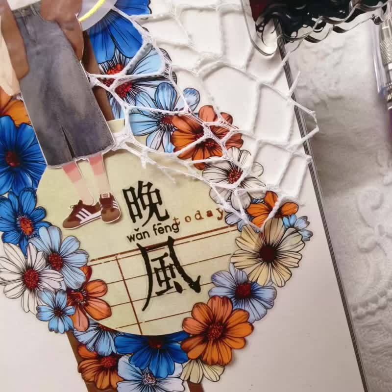 東西社文創 花卉憶彩 PET切模手帳貼紙膠帶 三色冷暖小花朵百搭 - 紙膠帶/和紙/PET - 其他材質 
