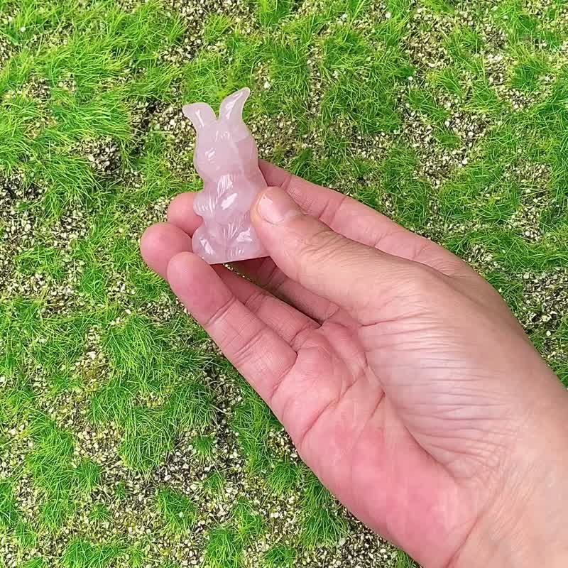 天然粉晶-前途//兔//似錦 旺人緣 旺事業 大展宏圖 吉祥如意 - 擺飾/家飾品 - 水晶 