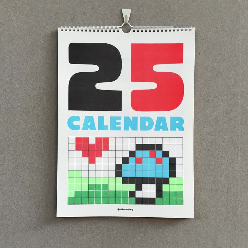 2025 Risograph wall calendar(29x40cm) - ปฏิทิน - กระดาษ หลากหลายสี