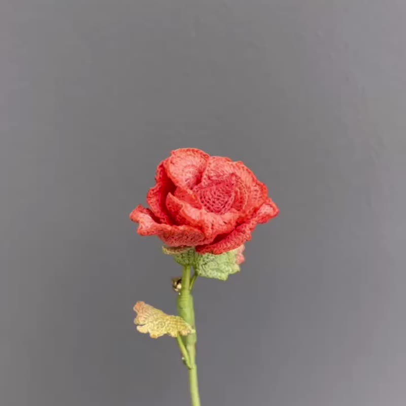 あみぐるみ 薔薇のブローチ マイクロクロシェ 薔薇のブローチ - ブローチ - 刺しゅう糸 多色