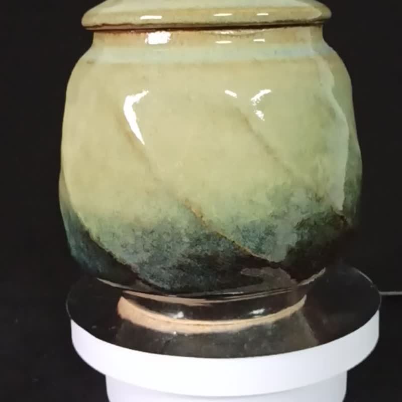 手拉胚瓦斯窯燒古典雅緻釉燒茶葉罐茶倉儲物罐 - 茶壺/茶杯/茶具 - 陶 多色