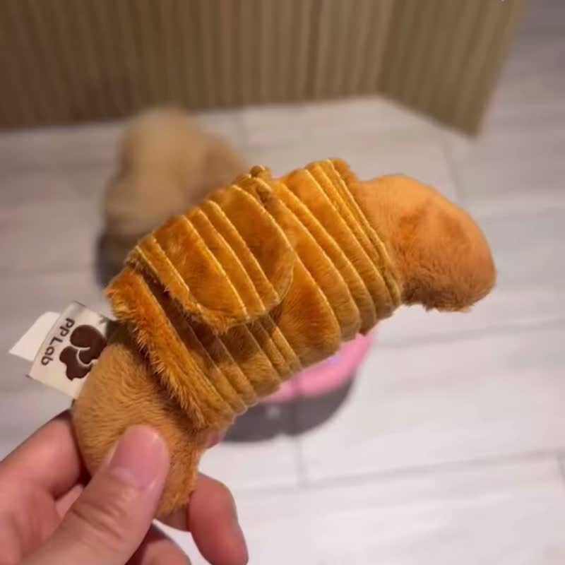 菠蘿包+牛角包迷你套裝 | 藏食玩具 寵物 寵物用品 寵物精品 - 貓/狗玩具 - 棉．麻 黃色