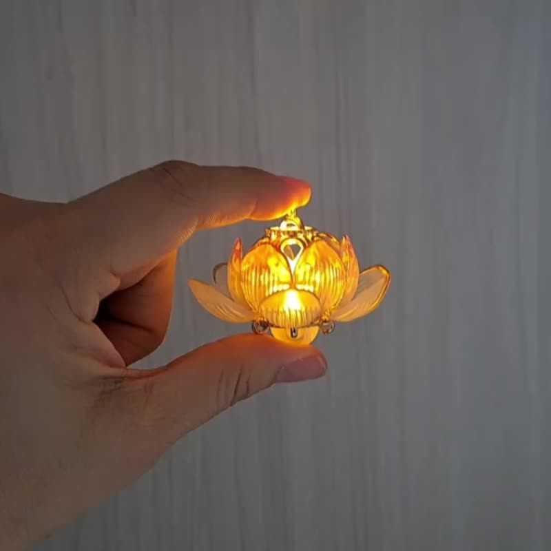 [DIY Material Pack] Mini Lotus Lamp Pendant~Including teaching steps (exploded view) - Parts, Bulk Supplies & Tools - Other Materials Multicolor