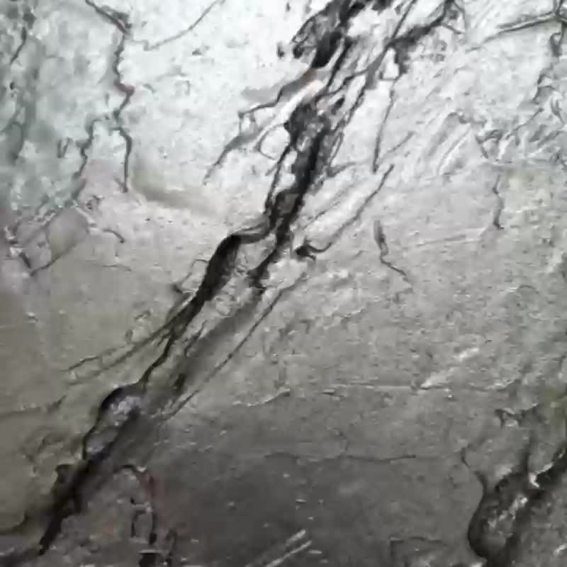 Abstract Art. Acrylic. Angel wings. Painting for home. Silver feats. Gift - Posters - Acrylic Silver