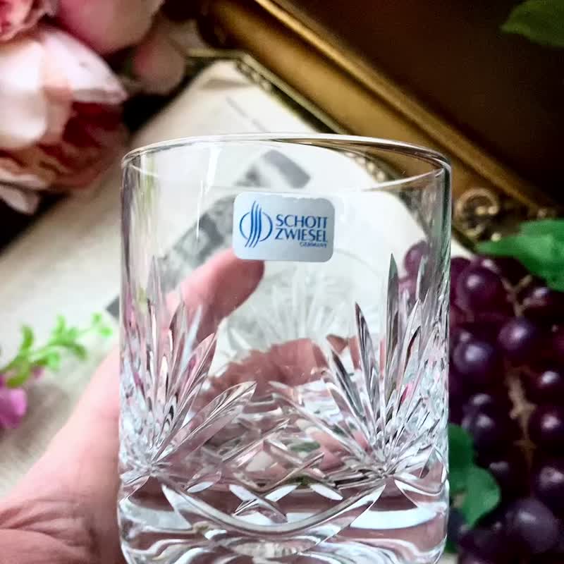 1940年代德國製水晶杯威士忌杯一對完整庫存品含原裝盒 - 酒杯/酒器 - 水晶 透明