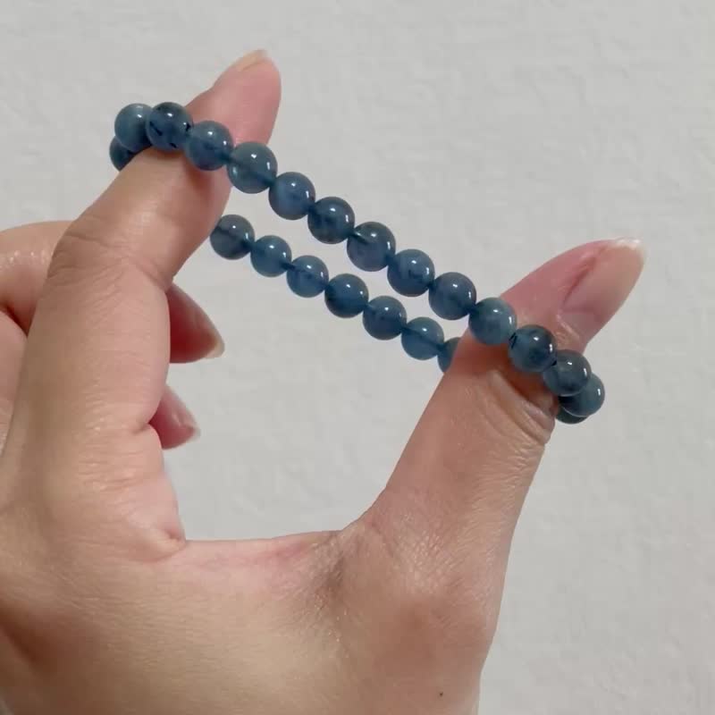 深海之眼 洞悉未來【魔鬼海藍寶能量手串】巨美閃耀/一物一拍 - 手鍊/手環 - 水晶 多色