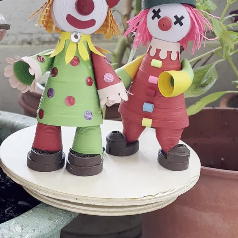 Clown (quilling 3D) - Stuffed Dolls & Figurines - Paper 